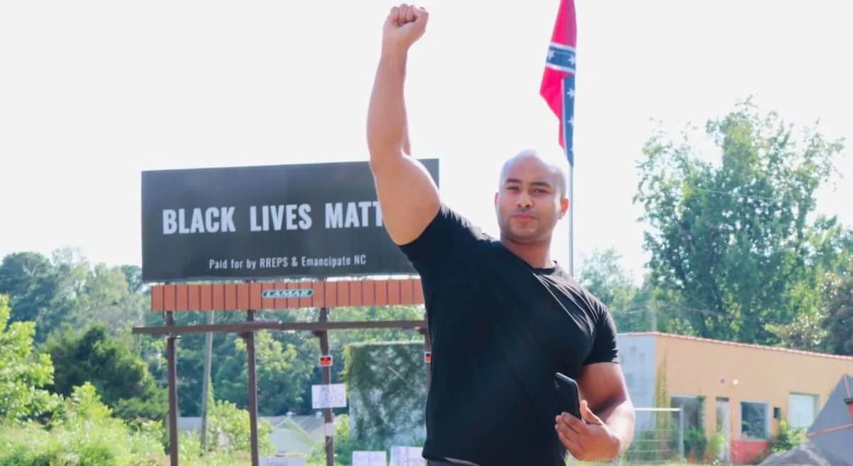 In Chatham County, ‘Black Lives Matter’ Billboard Raised Next to Confederate Flag In Chatham County, ‘Black Lives Matter’ Billboard Raised Next to Confederate Flag
