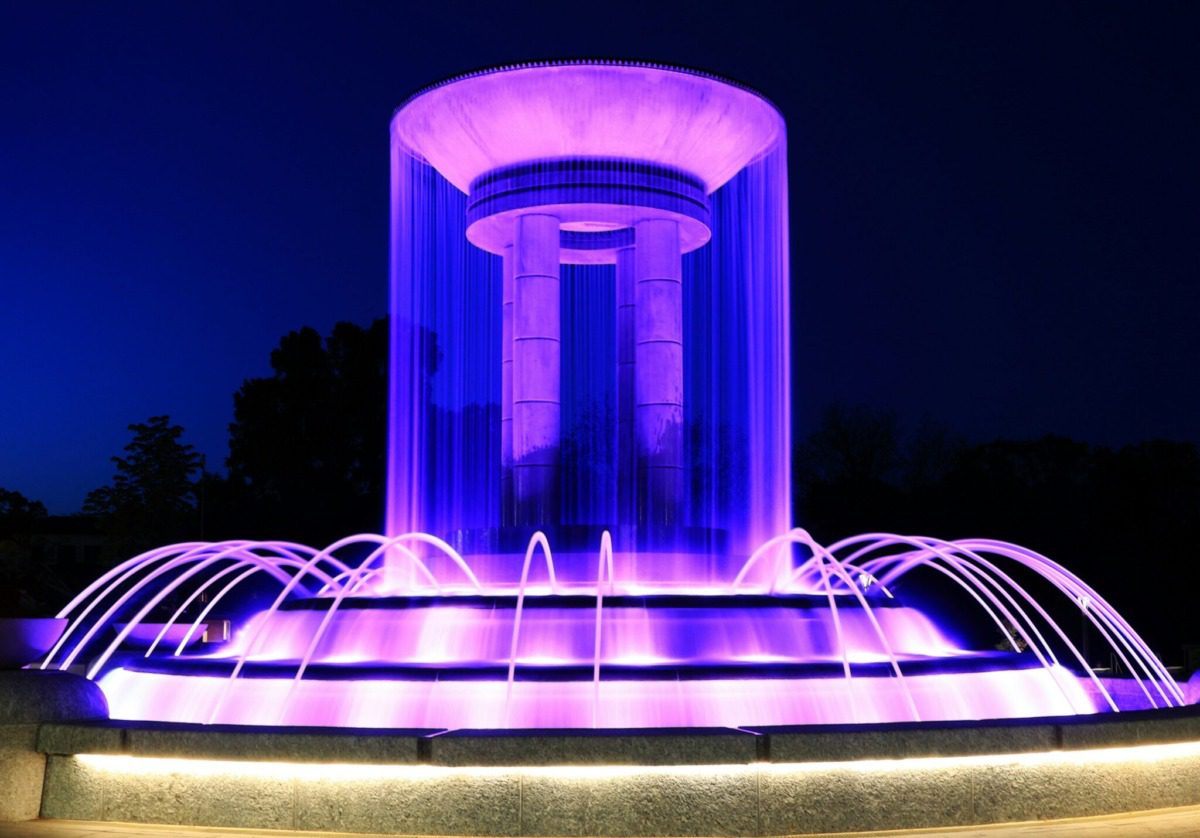 colorful water fountain